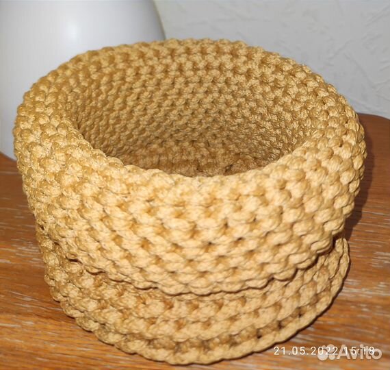 Вязаные корзинки