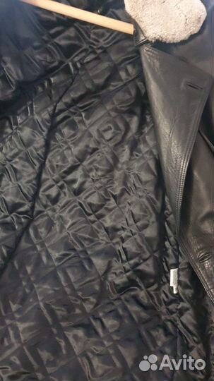 Кожаный плащ мужской длинный