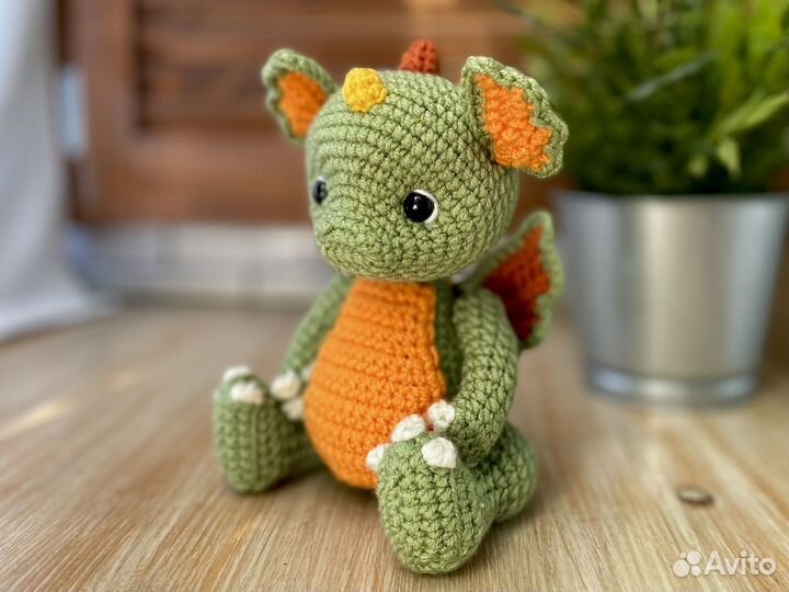 Дракон вязаная игрушка
