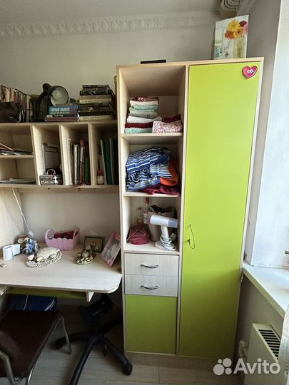 Двухъярусная кровать бу + шкафы