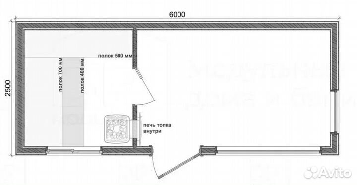 Модульная баня Bastu Оптима2 с террасой 15 м2