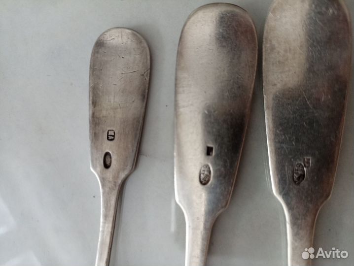 Серебряные ложки 84 пробы - антиквариат