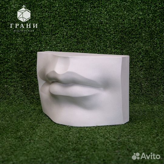 Губы Давида копия статуи (гипс) 19*12*9 см