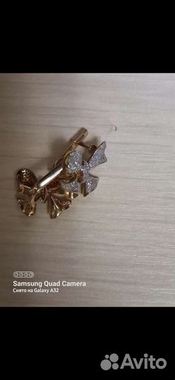 Золотые серьги с бриллиантами