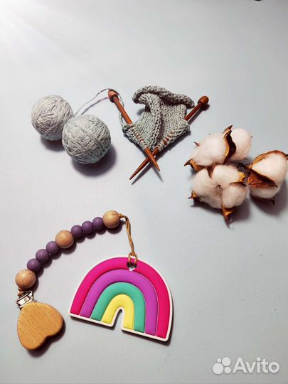 Держатель с грызунком силиконовым