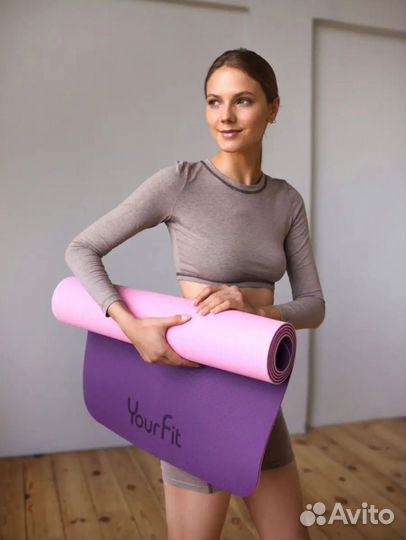 Коврик для йоги и фитнеса новый