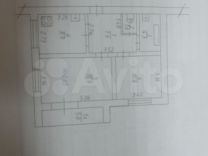 2-к. квартира, 49,4 м², 9/10 эт.