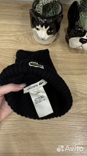 Шапка lacoste оригинал 100% шерсть