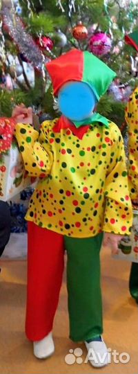 Новогодний костюм петрушки на прокат