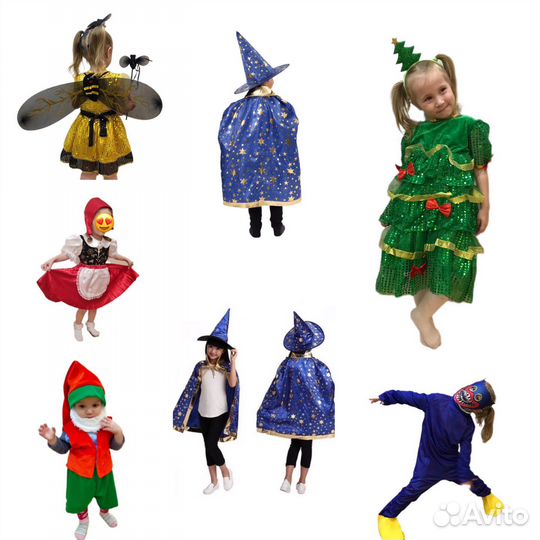 Карнавальные костюмы зайца, мишка, лиса