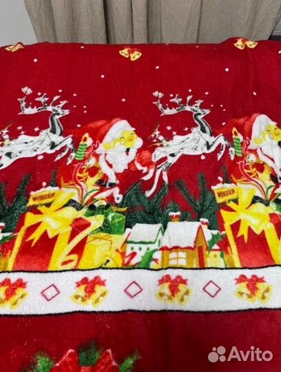 Плед флисовый новогодний