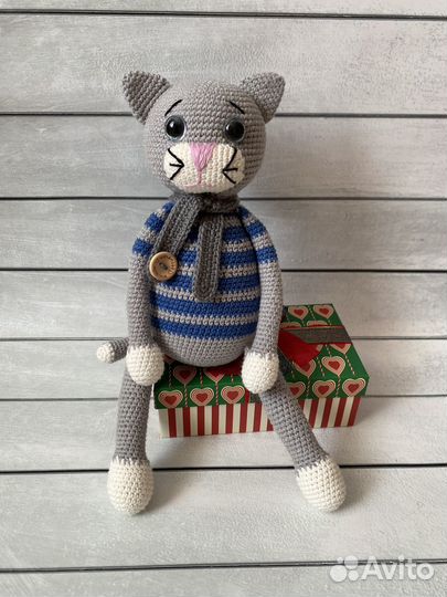 Кот вязаный ручная работа