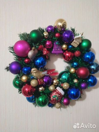 Украшение венок для Нового года