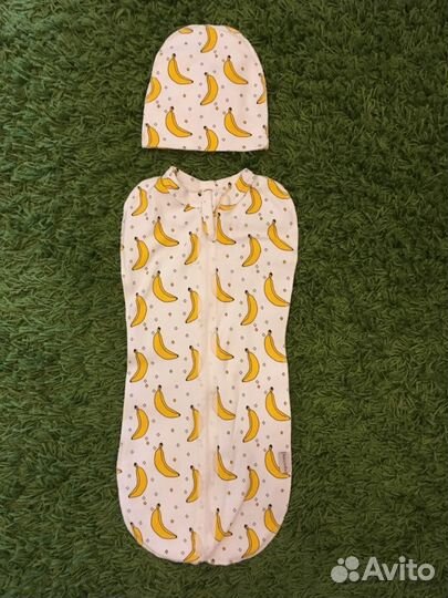 Комплект кокон и шапочка новый