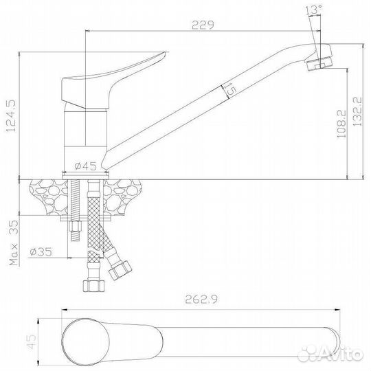 Смеситель olive'S leon 04400LN