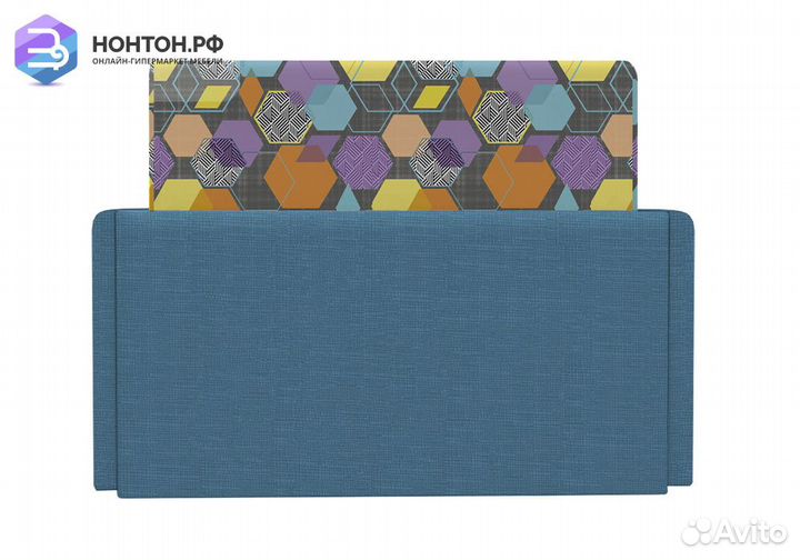 Диван выкатной Виктория-5 с узором синий