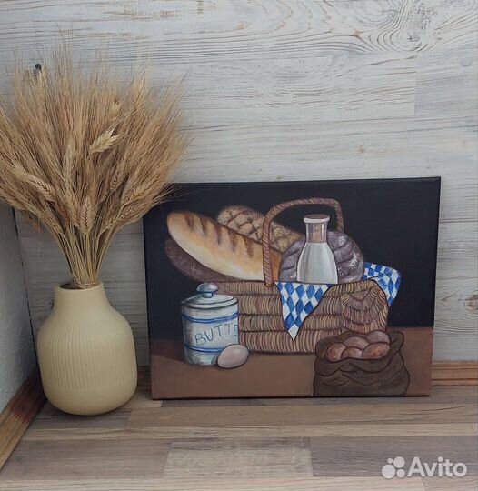 Картина акрилом Выпечка