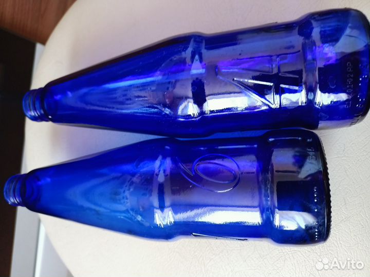 Бутылки кобальт для декора