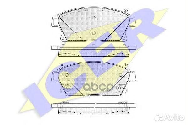 Колодки тром диск. Chevrolet Cruze 181939-202 Icer