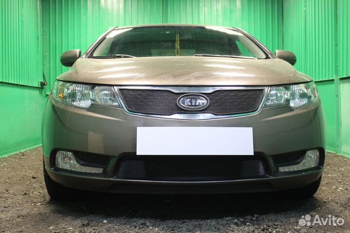 Защитная сетка радиатора низ черная Kia Cerato (20