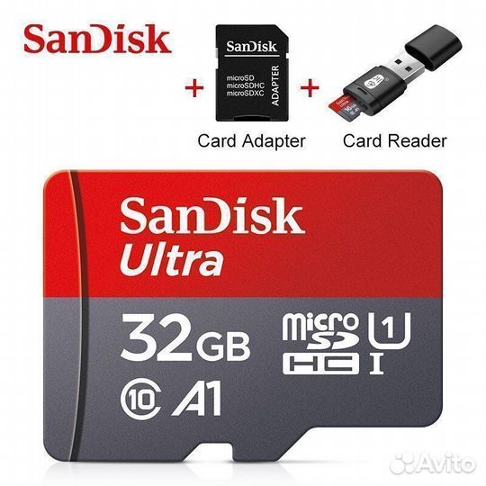 Карта Micro SD 32 GB SanDisk для фото и видео