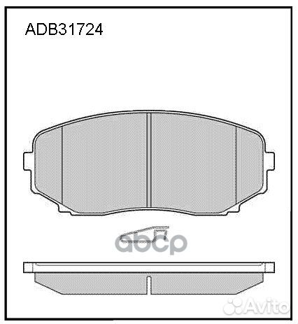Колодки тормозные дисковые перед ADB31724 A