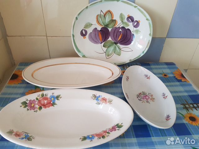 Селёдочницы Блюдо Вербилки Дулево СССР Б/у