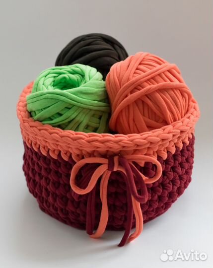 Трикотажные корзины, интерьерные корзины