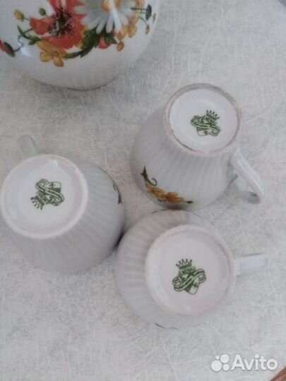 Кофейник и чашки (сделано в гдр)