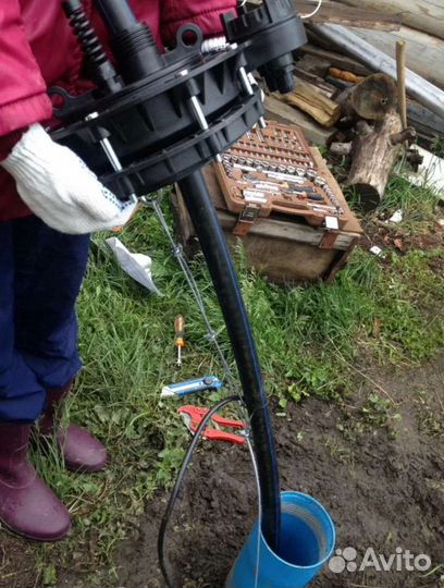 Промывка, раскачка, бурение скважин на воду