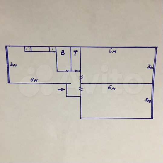 2-к. квартира, 58 м², 1/5 эт.