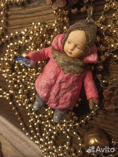 Ватная игрушка на елку