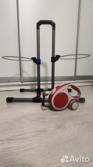 Рулетка для собак flexi и подставка для мисок