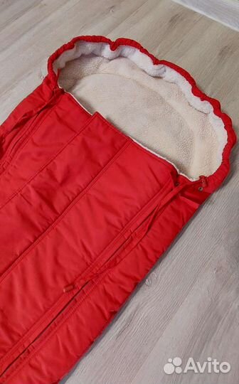 Зимний конверт в коляску на овчине