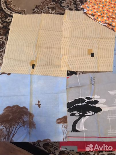 Лоскуты тканей новые
