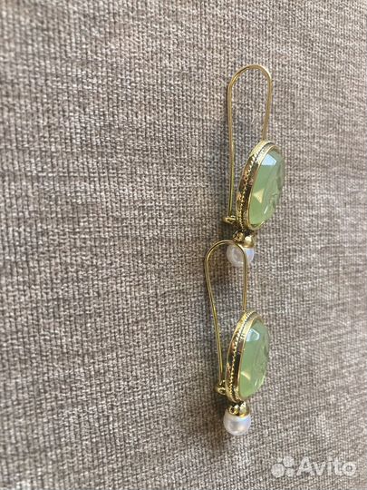 Серьги со стеклом