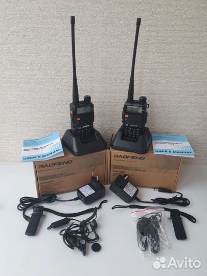 Комплект раций Baofeng UV-5R из 2-х с 3 режимами