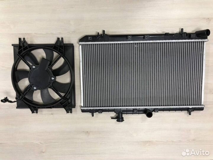 Радиатор основ. большой (МКПП) +Вентилятор акцент