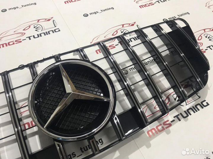 Решетка ML-Class Хром звезда w164 GT