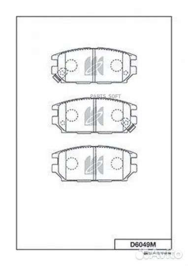 Kashiyama D6049M Колодки тормозные дисковые пер. m