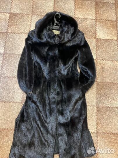 Шуба норковая с капюшоном 46 48