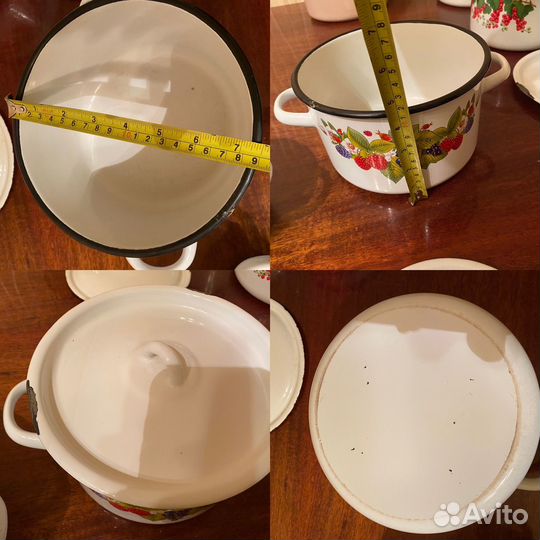 Кастрюля эмалированная СССР набор