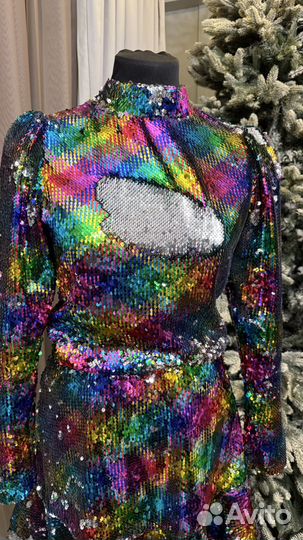 Платье с двухсторонними пайетками