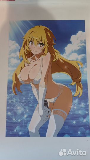 Набор плакатов красивые аниме девочки 5 шт