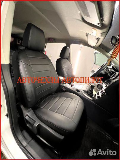 Чехлы Автопилот Nissan Qashqai 1 из экокожи чёрные