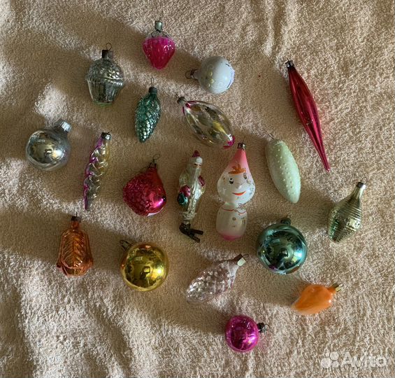 Елочные игрушки СССР одним лотом, антиквариат