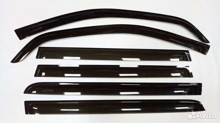 Дефлекторы окон Ларгус из 6 частей длинные