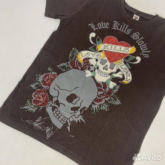 Футболка Ed Hardy vintage y2k M женская