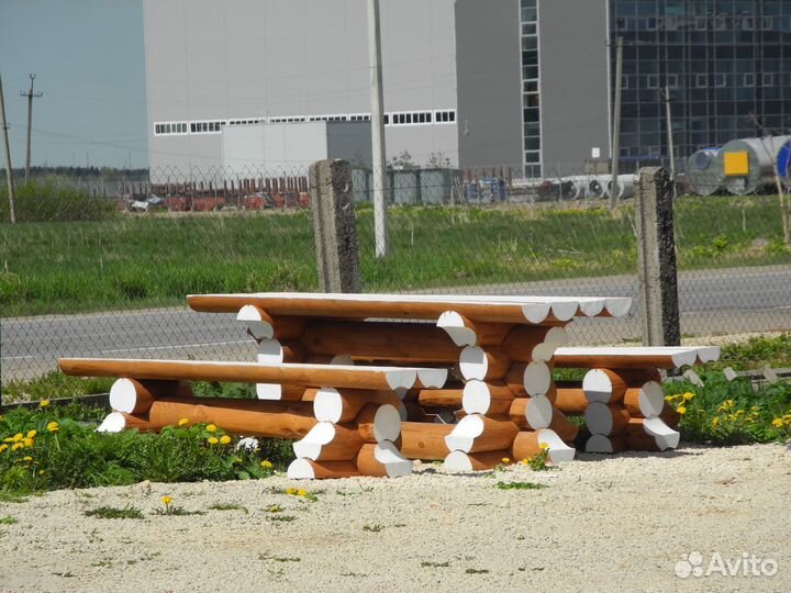 Сруб Дачной мебели из бревна для Бани