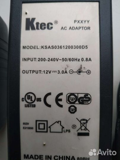 Блок питания 12в 3А.12в-2А